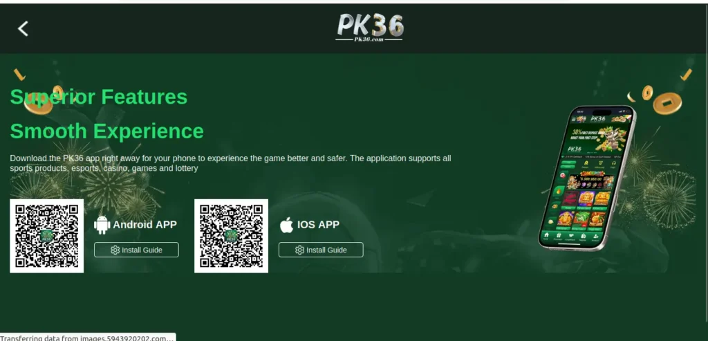 Downloading pk36 game screenshot